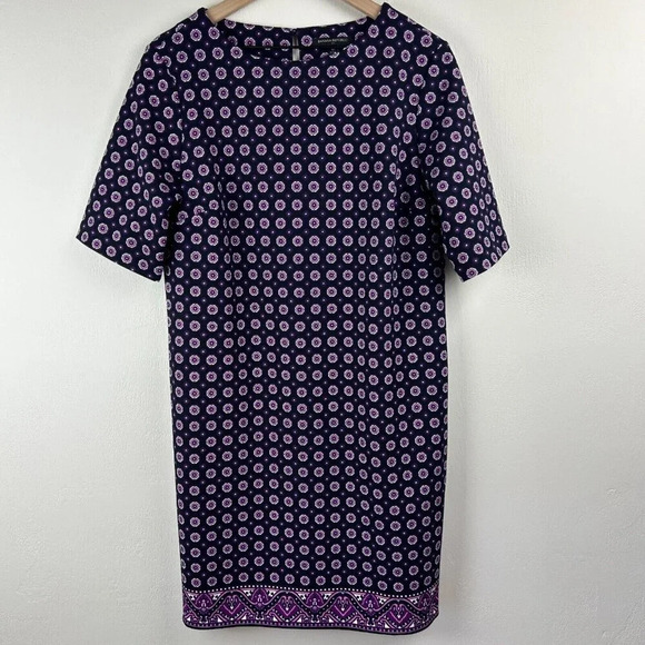 Banana Republic Dresses & Skirts - Banana Republic Factory Dress Womens Size 12 Purple Black Shift Dress Ladies
